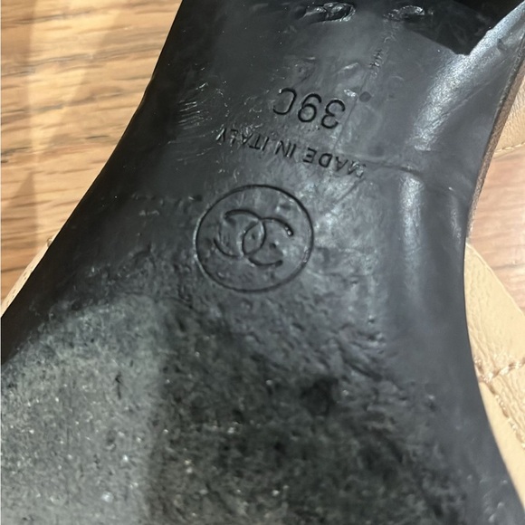 SOLD! Chanel Lambskin Stitched Camellia Slingback Ballet Pointed Flats 39 - Picture 8 of 8